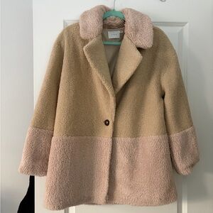 Lush Beige and Pink Teddy Jacket